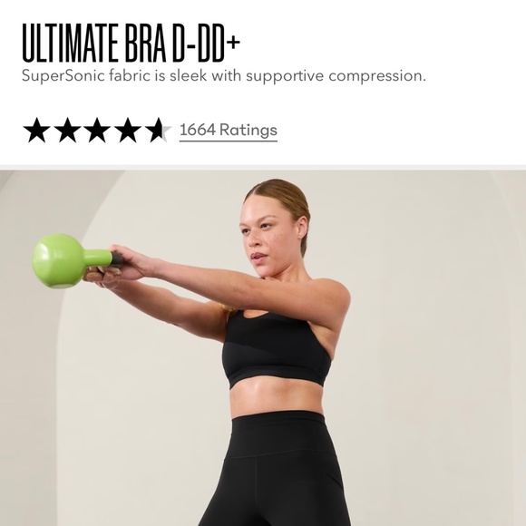 Athleta Ultimate Bra D-DD, Size XS, Black - Picture 3 of 5